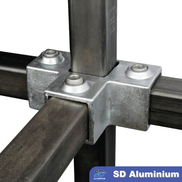 Aluminium Key Clamp - 3-way Open Corner Clamp - For 25&30mm Square Hollow Carousel 2