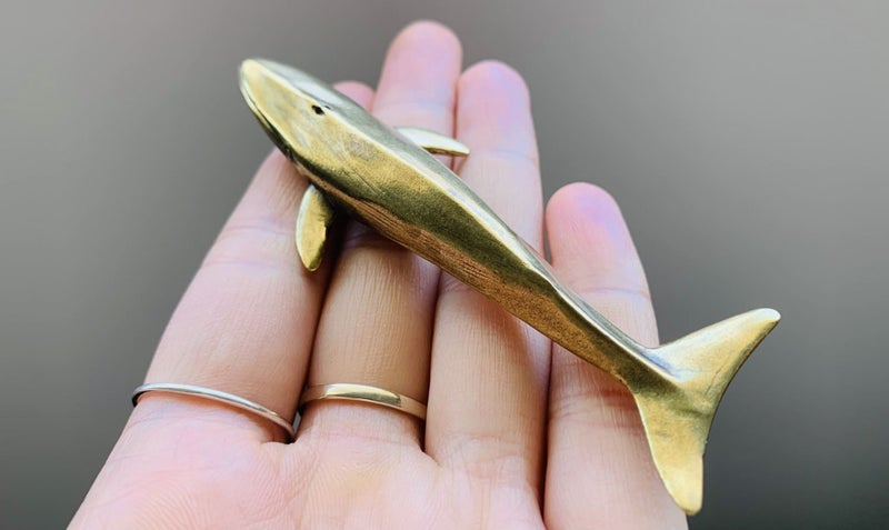 Antique style Whale Sea Life Miniature Solid Figurine Carousel 1