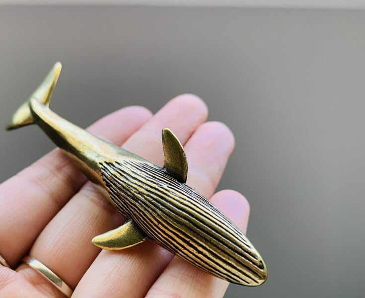 Antique style Whale Sea Life Miniature Solid Figurine Carousel 6