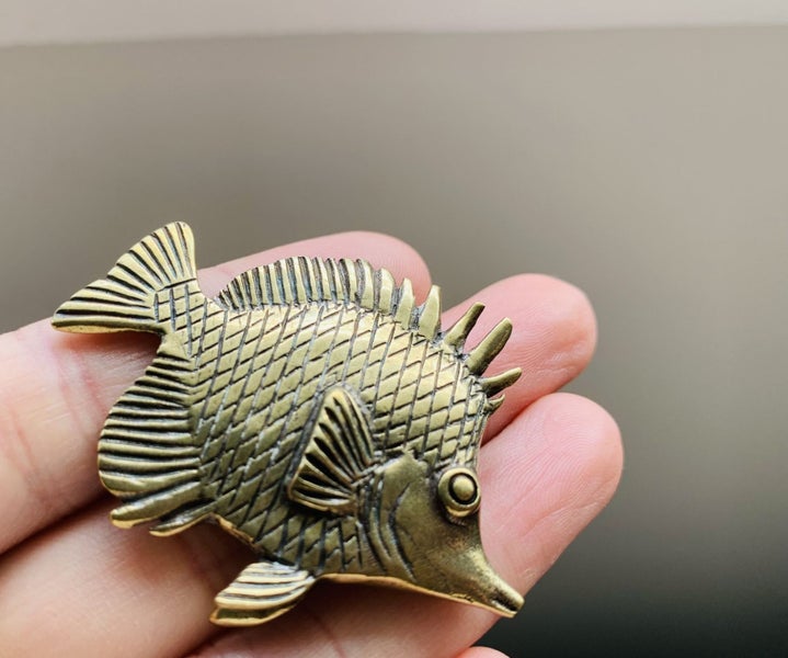 Antique Style Fish Standing Miniature Figurine Carousel 1