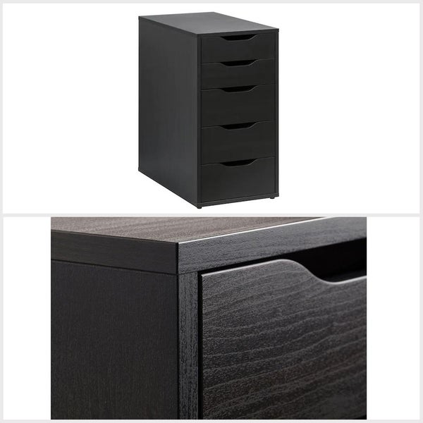 IKEA ALEX Drawer Unit, Black-Brown Carousel 2