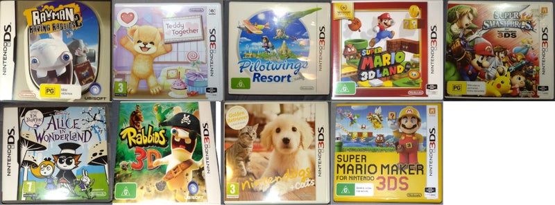 *Nintendogs, Rabbids, Pilot Wings, Alice, Teddy, Mario*Can Separate* Carousel 1