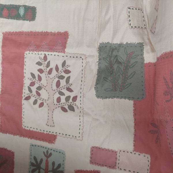 Patchwork Pattern Cream Upholstery Fabric Carousel 2