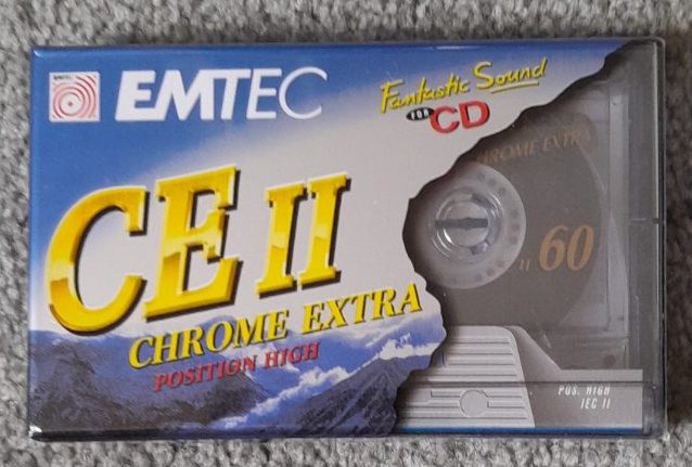 PRICE DROP! EMTEC (BASF) CE-II 60 min Type II Blank Audio Cassette Tape (new) Carousel 2