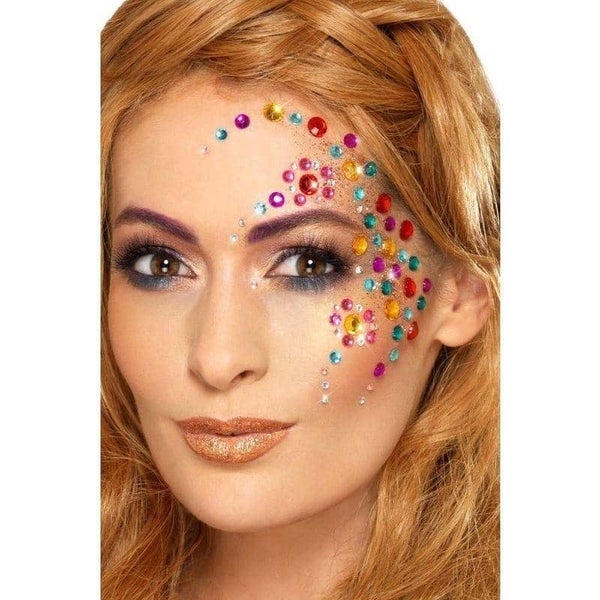 Multi Coloured Jewel Face Gems Sheet of 100 FX Make Up Carousel 1