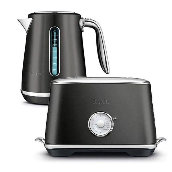 Breville Luxe Toaster and Kettle Set - Black Stainless Carousel 1