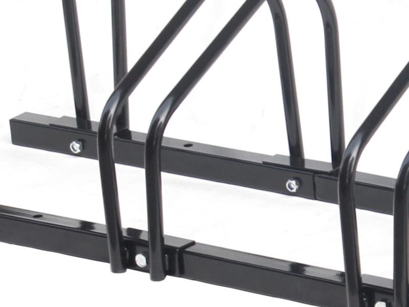 Mountain Bike Stand 3 Slots Black Cycle Rack Floor Mount(7.5cm Gap) Carousel 2