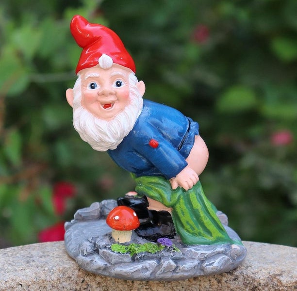 Rude Flashing Bum Garden Gnome Carousel 1