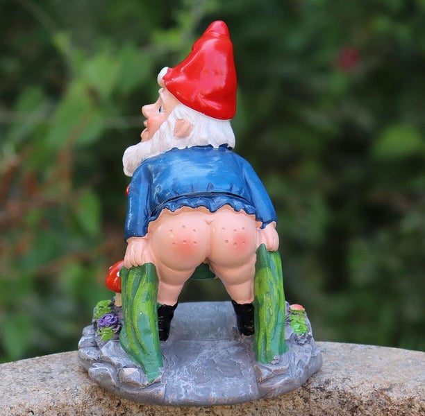 Rude Flashing Bum Garden Gnome Carousel 2