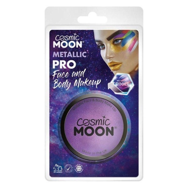Cosmic Moon Metallic Pro Face Paint Cake Pots Clamshell 36g Costume Make Up Carousel 1