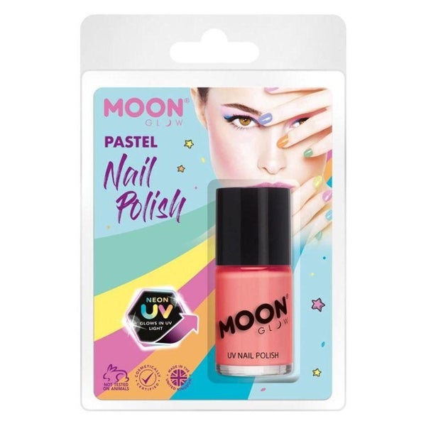 Moon Glow Pastel Neon UV Nail Polish Clamshell, 14ml Costume Make Up Carousel 1
