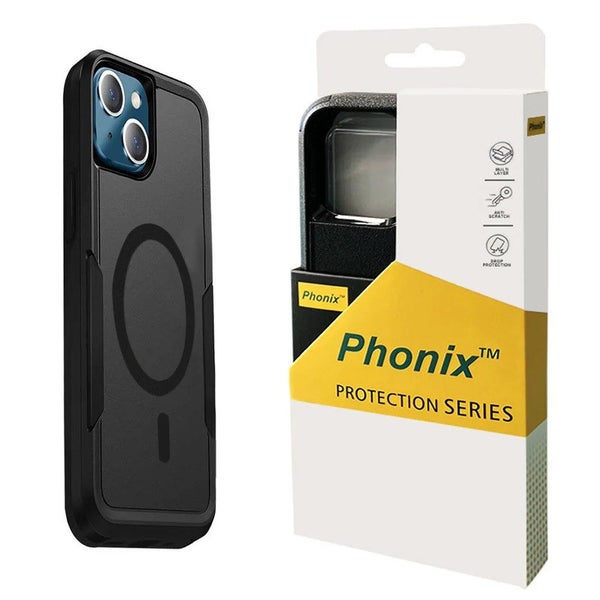 Phonix Apple iPhone 16 Pro (6.3') Armor Rugged Case With MagSafe Black - Mili... Carousel 1