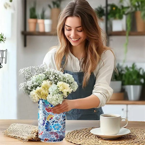 3D Puzzle Flower Vase DIY Kitchen Bouquet Unique Puzzles for House-Colorful Carousel 4