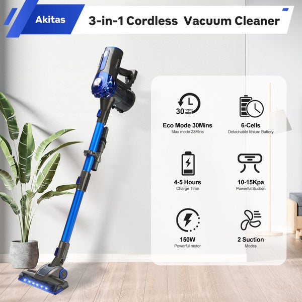 Brand New Akitas 3in1 Cordless Vacuum Cleaner Upright Stick Lightweight 150W(V8) Carousel 2