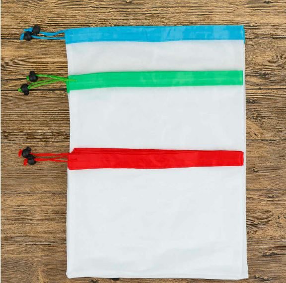 3 x Reusable Produce Bags - 3 Different sizes Carousel 1