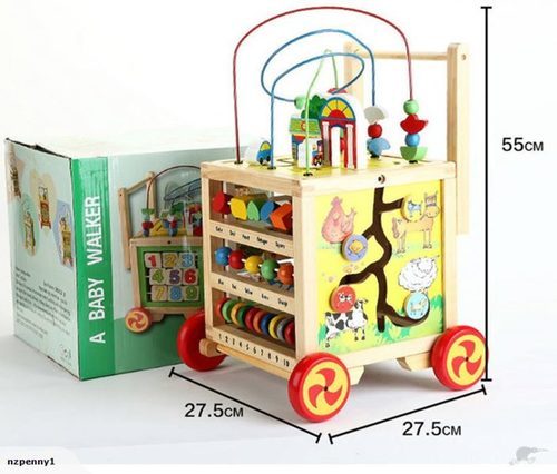 Wooden Activity Walker Activity Cube Carousel 2