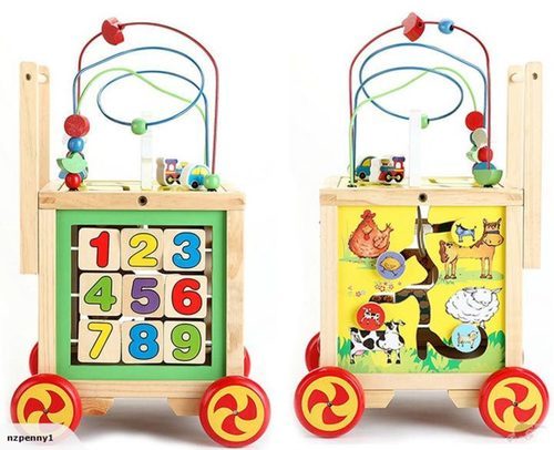 Wooden Activity Walker Activity Cube Carousel 3