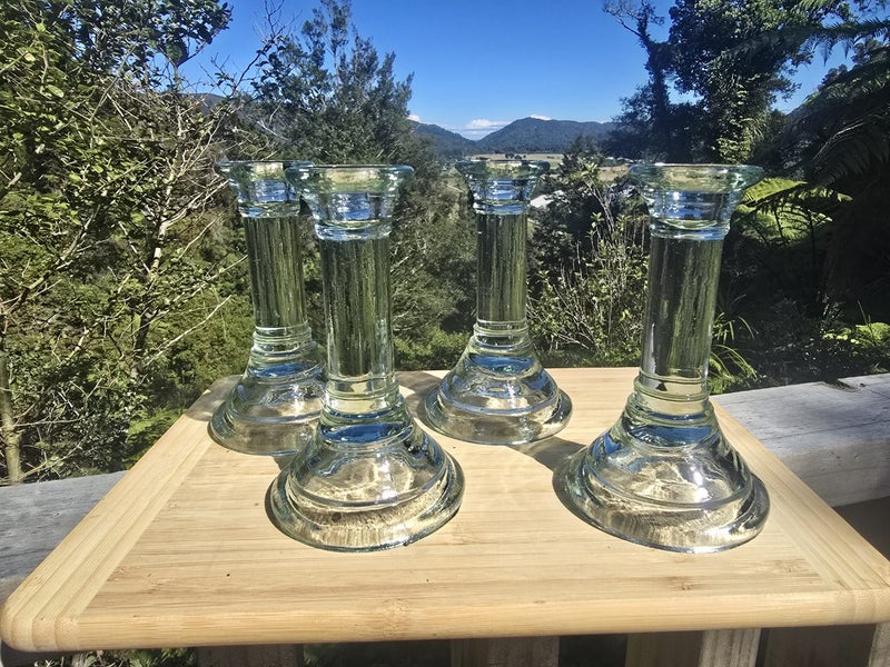 Vintage Glass Candle Holers x 4 Carousel 1