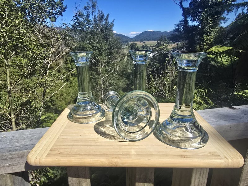 Vintage Glass Candle Holers x 4 Carousel 2