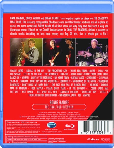 THE SHADOWS FINAL TOUR ( EXCELLENT CONDITION ) BLURAY Carousel 2