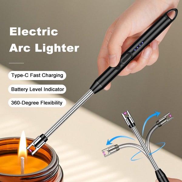 USB Rechargeable Electric Candle Lighter with 360° Rotating Flexible Neck Carousel 1