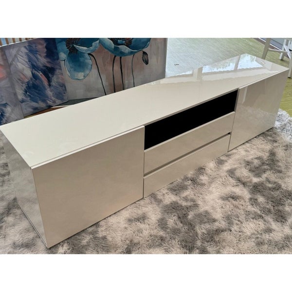 Luca White Glossy 2m Tv unit with LED $349 Carousel 1