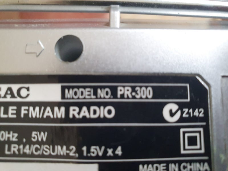 TEAC FM/AM Portable Radio, PR- 300 with Auxiliary input- choice of black/ white Carousel 4