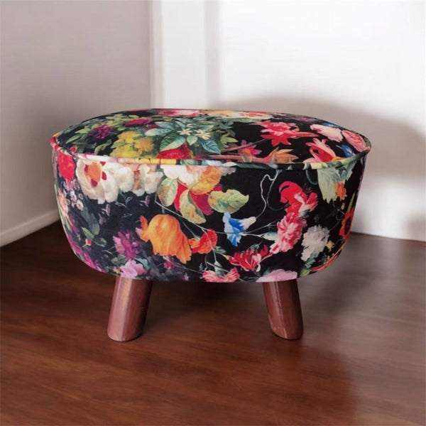 Retro light luxury small cotton and hemp stool Carousel 2