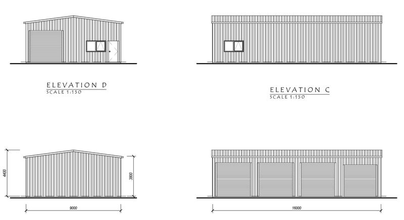 Farm Shed Kitset Gable 4 Bay Enclosed 144sqm Carousel 2