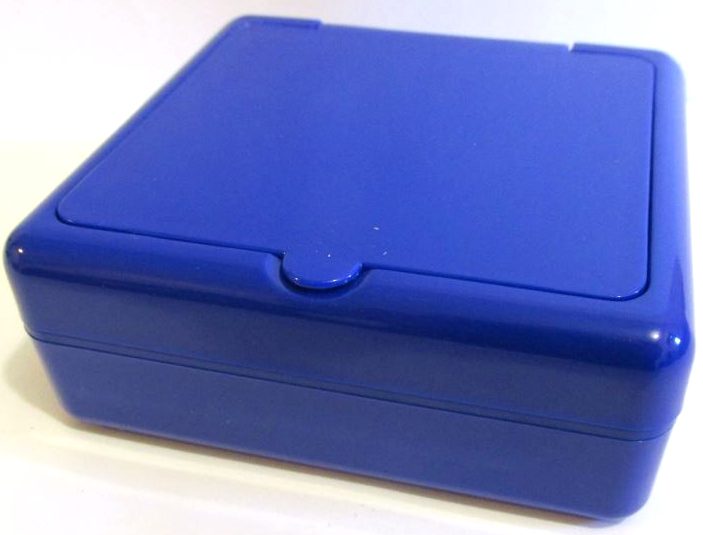 Blue rolling / tobacco storage box. Carousel 1