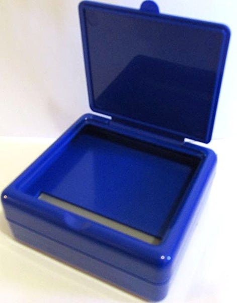 Blue rolling / tobacco storage box. Carousel 2