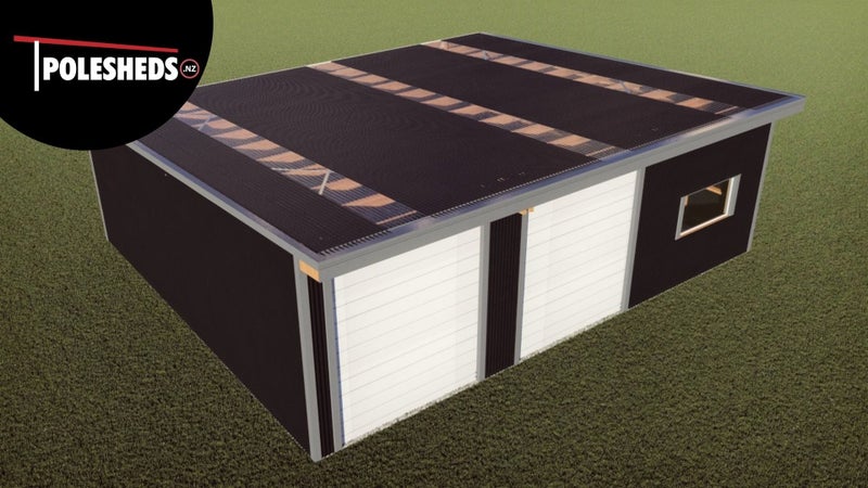Farm Shed Kitset Lean-to 3 Bay Enclosed with Roof Extension 126sqm Carousel 1