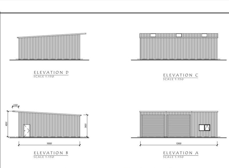 Farm Shed Kitset Lean-to 3 Bay Enclosed with Roof Extension 126sqm Carousel 2