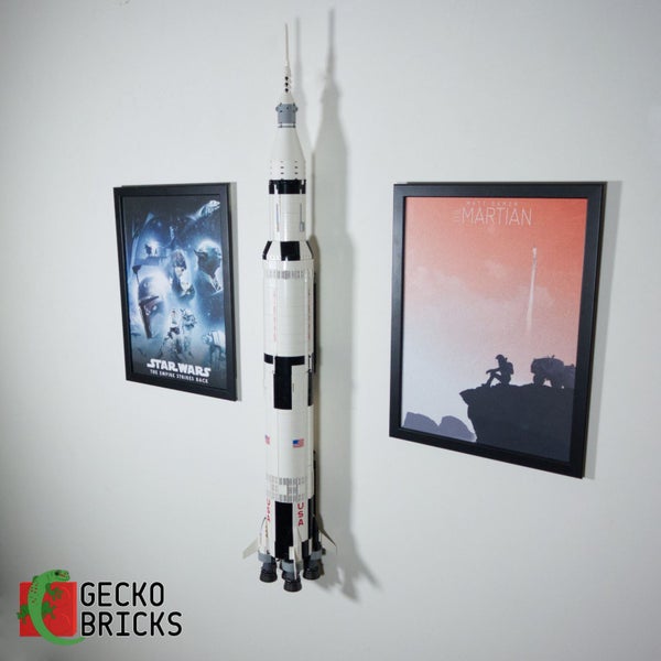 Wall Mount - Lego NASA Saturn V Rocket – 21309 or 92176 Carousel 1