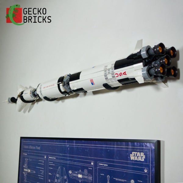 Wall Mount - Lego NASA Saturn V Rocket – 21309 or 92176 Carousel 2