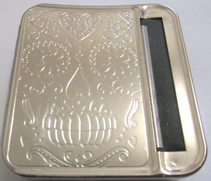 Tobacco tin with built in roller, Day of the Dead design Carousel 1