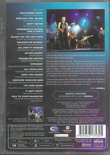 John Mayall & The Bluesbreakers & Friends : 70th Birthday Concert DVD Carousel 3