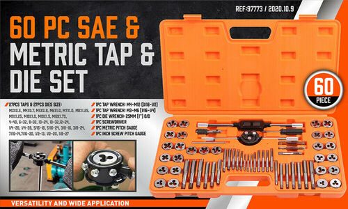 Tap And Die Set 60pcs Carousel 8