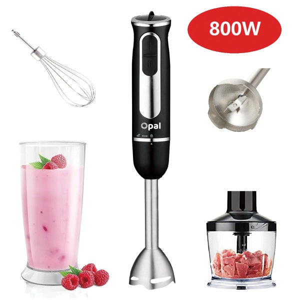 New 800W Portable Stick Hand Blender Mixer Food Beater Set Stainless Steel Carousel 1
