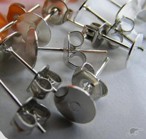 5 prs dark silver studpost earring, 5mm, 6mm, 8mm Carousel 1