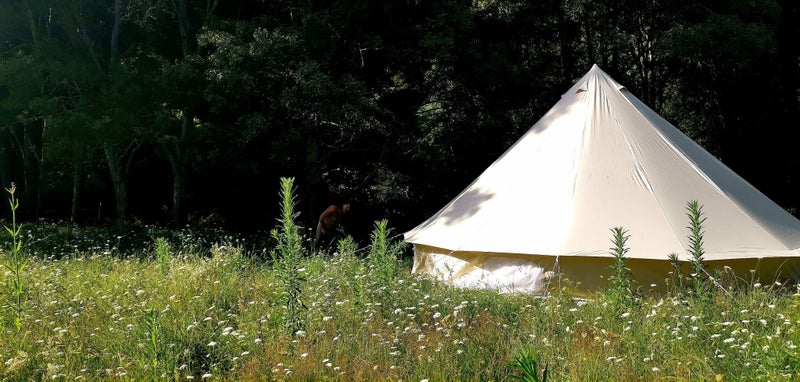 4m Heavy Duty Canvas Bell Tent with ALL WEATHER FLY **1 YEAR WARRANTY** Carousel 12