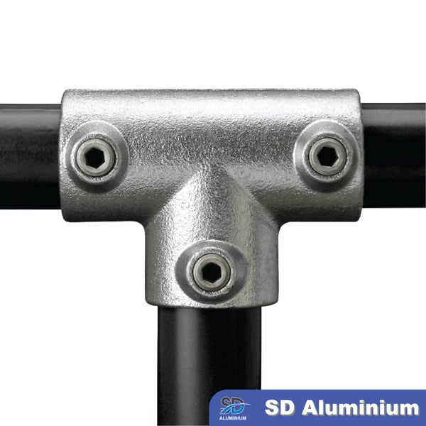 Cast Iron Key Clamp - 2-way Tee Clamp - Range of Compatible Tube Sizes Carousel 2