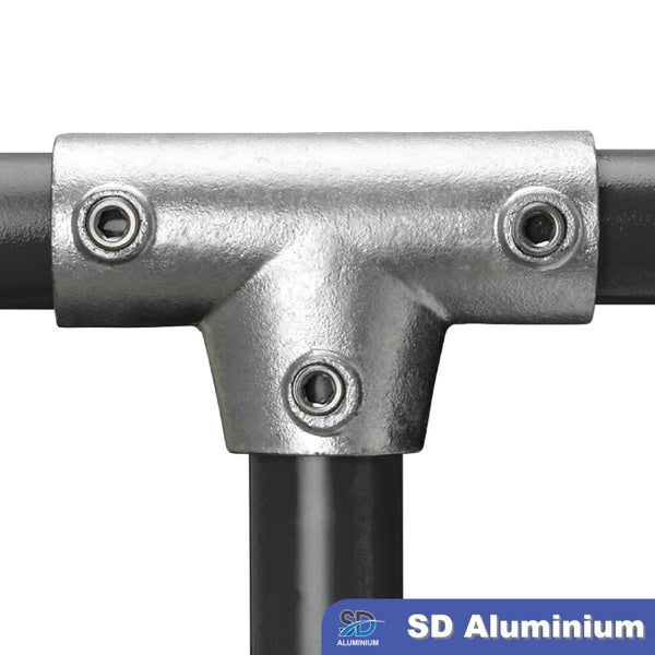 Cast Iron Key Clamp - 2-way Tee Clamp (Long) - Range of Compatible Tube Sizes Carousel 2