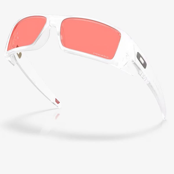 RRP $208.00 BRAND NEW Oakley Gascan Sunglasses - Matte Clear w PRIZM Peach Lens Carousel 2