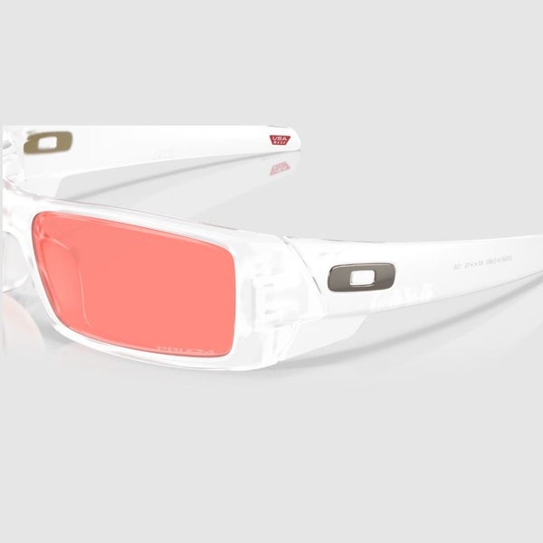 RRP $208.00 BRAND NEW Oakley Gascan Sunglasses - Matte Clear w PRIZM Peach Lens Carousel 7