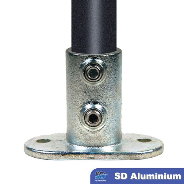 Cast Iron Key Clamp - Base Flange Plate - Range of Compatible Tube Sizes Carousel 2