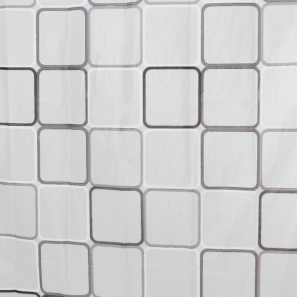 Extra Long Fabric Shower Curtain Waterproof With 13 Hooks Weighted Hem 240x200cm Carousel 2