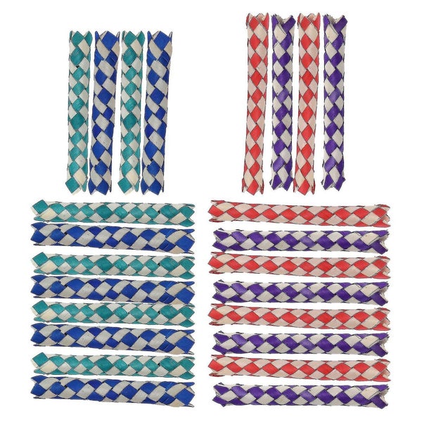 24pcs Finger Traps Birds Parrots Chew Toy Chinese Bamboo Traps Diy Toy For Kids Carousel 2