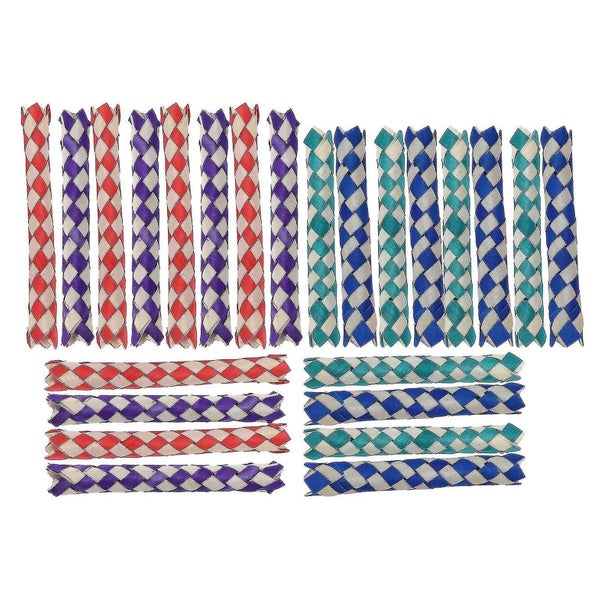 24pcs Finger Traps Birds Parrots Chew Toy Chinese Bamboo Traps Diy Toy For Kids Carousel 4