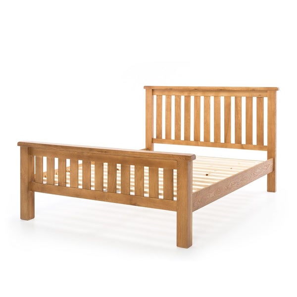 Oak Bed Frame - Queen Carousel 1